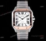 Faux Cartier Santos Mens Watch With Cartier Quickswitch Straps